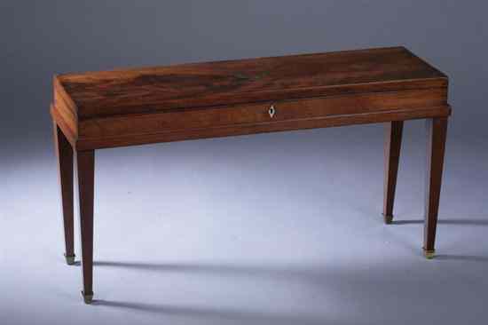 Appraisal: GEORGE III BRASS-BOUND MAHOGANY CAMPAIGN BENCH Early th century Rectangular