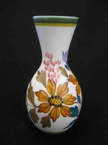 Appraisal: Gouda Art Pottery Vase handpainted floral '' signed excellent