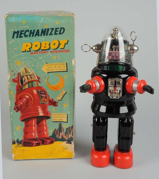 Appraisal: Japanese Tin Litho Mechanized Robby Robot O B Battery -