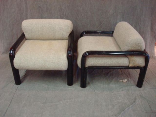 Appraisal: Pair signed KNOLL chairs by Gae Aulenti Midcentury Dimensions wide