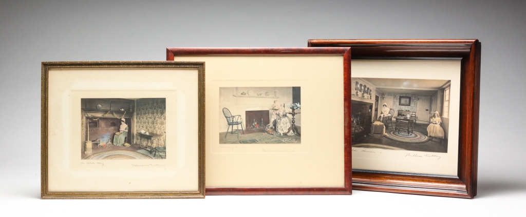 Appraisal: THREE WALLACE NUTTING INTERIOR PRINTS American first quarter th century