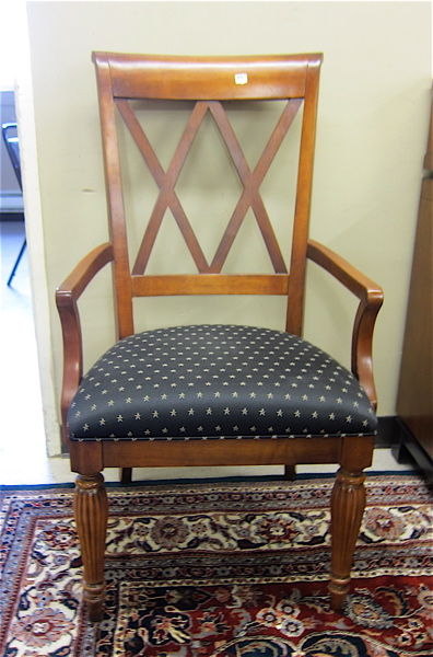 Appraisal: A SET OF FOUR DINING CHAIRS having double-X backs over