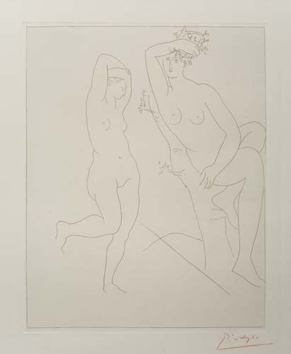 Appraisal: PABLO PICASSO Deux Femmes nues dans un Arbre Etching x