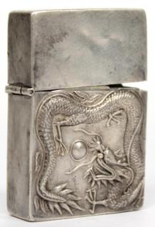 Appraisal: Chinese Silver Dragon One lower half of one side with