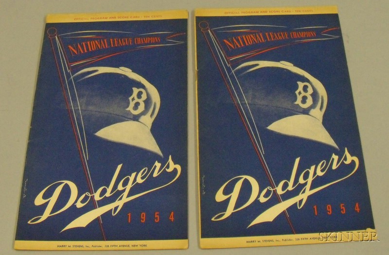 Appraisal: Two National League Brooklyn Dodgers vs Pittsburgh Pirates Baseball Programs