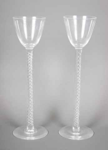 Appraisal: Pair of Steuben crystal toasting cups designed by David Hills