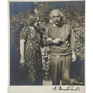 Appraisal: ALBERT EINSTEIN AUTOGRAPH Signed on the bottom of a black