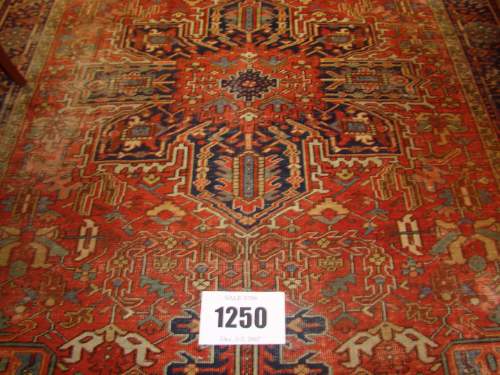 Appraisal: Antique Heriz Carpet ' x '