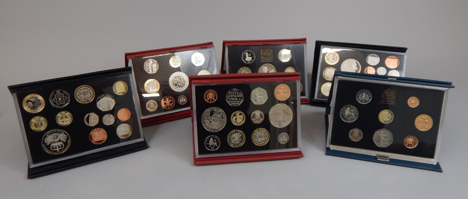 Appraisal: Various Royal Mint proof coin sets for the years and