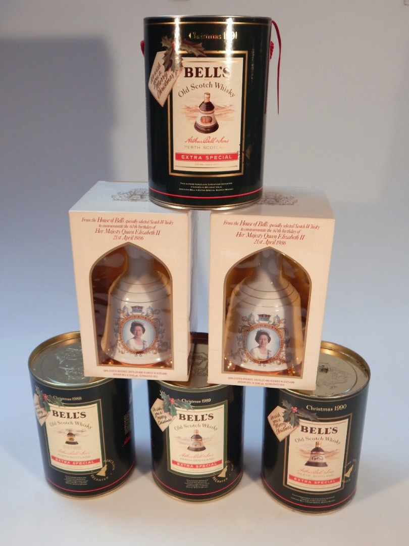 Appraisal: Various Bells boxed whisky decanters each cl volume to include