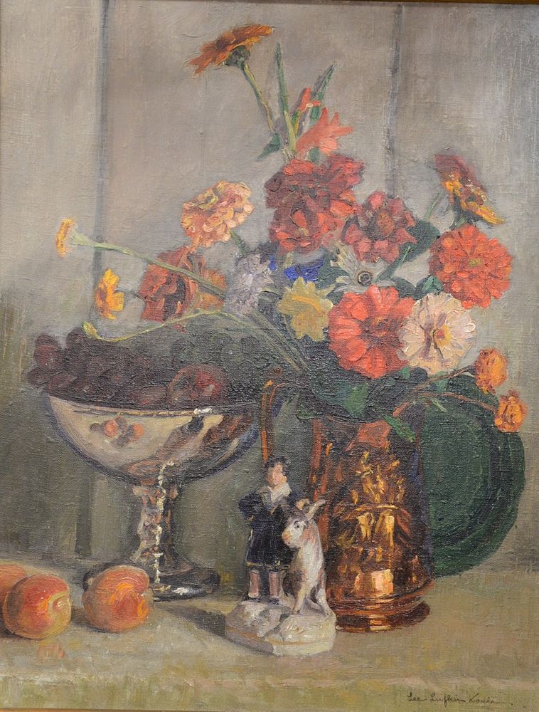 Appraisal: Lee Lufkin Kaula American - Still Life of Flowers Figure