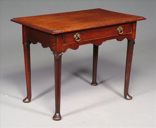 Appraisal: A George II mahogany side table circa the rectangular top