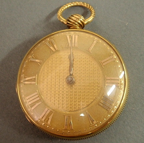 Appraisal: - Scottish k gold open face pocket watch signed Wm