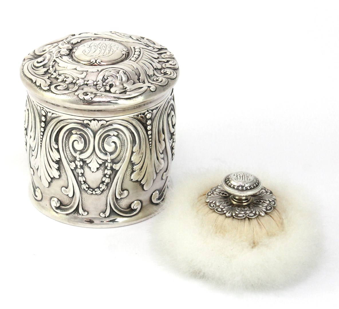 Appraisal: A Tiffany Co Sterling silver powder box and cover of