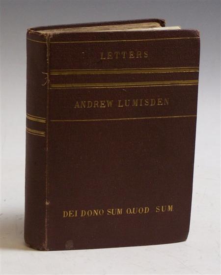 Appraisal: Stuart Prince Charles Edward--Lumsden Andrew Manuscript copy of letters sent