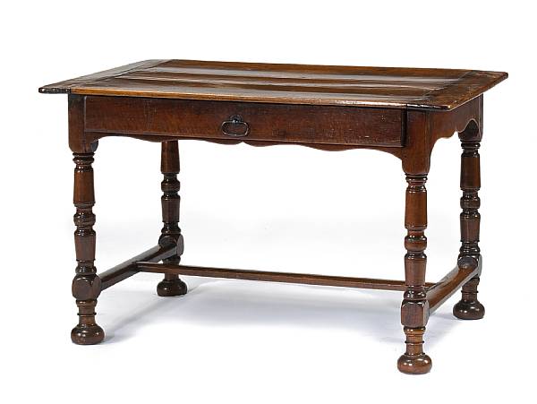 Appraisal: A Louis XIV walnut writing table primarily early th century