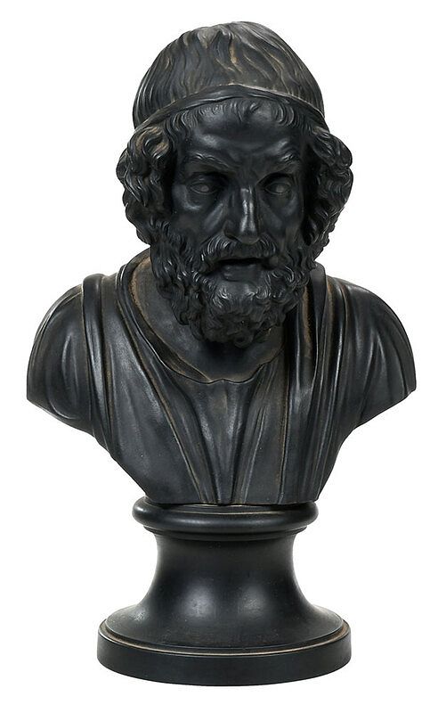 Appraisal: Wedgwood Library Bust of Homer British late th century black