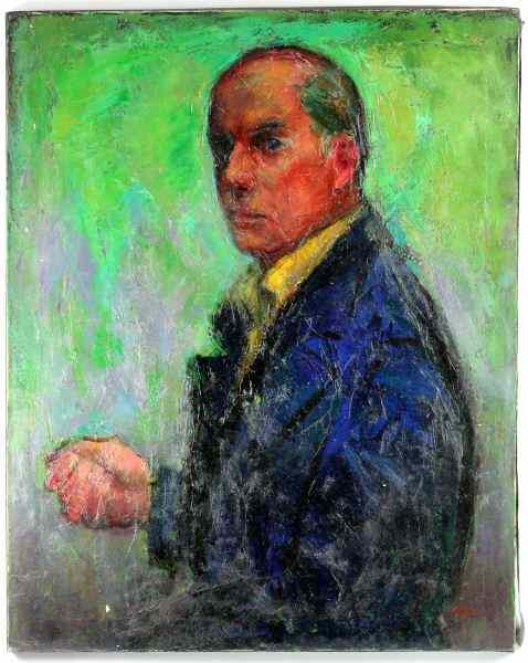 Appraisal: William G Mangum NC b Self-Portraitoil on canvas monogrammed at