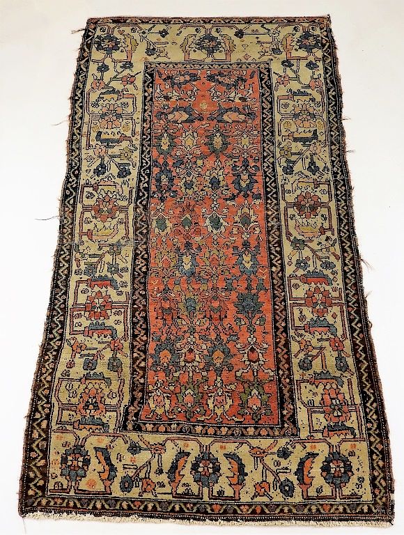 Appraisal: Antique Persian Middle Eastern Kurdish Carpet Rug Persia Circa Central