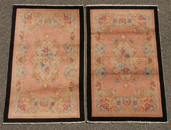 Appraisal: PAIR OF CHINESE NICHOLS RUGS circa feet inches x feet