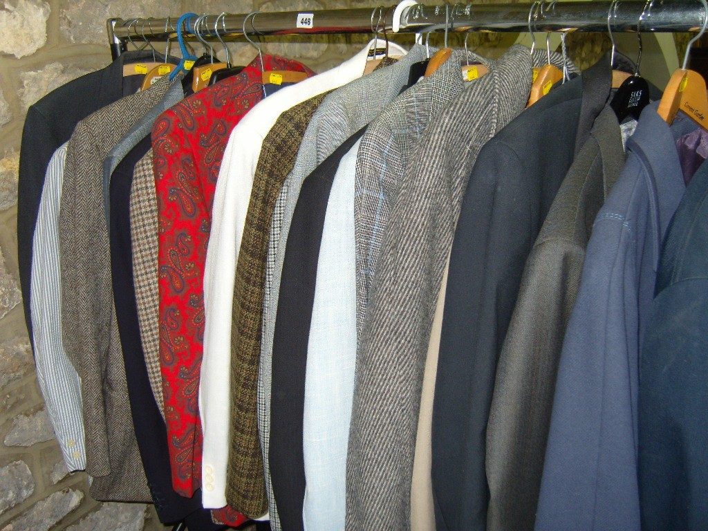 Appraisal: An extensive collection of good quality gentleman's clothing including suits