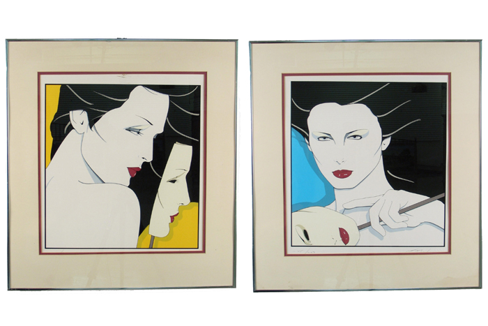 Appraisal: PATRICK NAGEL American New York th century Two original serigraphs