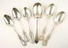 Appraisal: SERVING SPOONS - Lot of six heavy sterling serving spoons