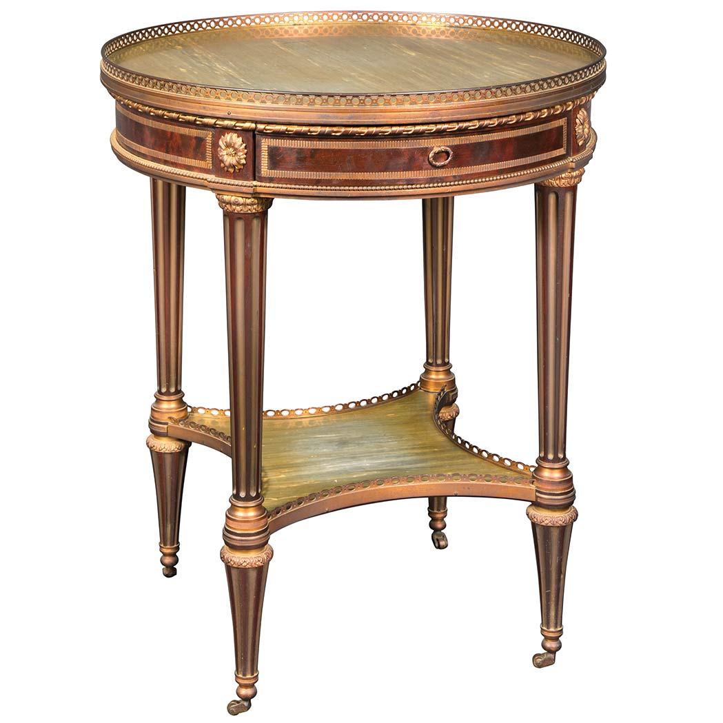 Appraisal: Napoleon III Gilt-Metal Mounted Mahogany Gueridon Gervais-Maximilien-Eugene Durand last quarter