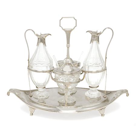 Appraisal: George III Silver Cruet Set Estimate -