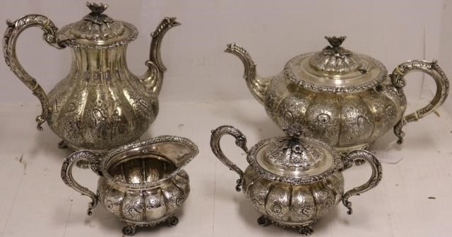 Appraisal: PIECE STERLING SILVER TEA AND COFFEE SERVICE BIRMINGHAM EARLY TO