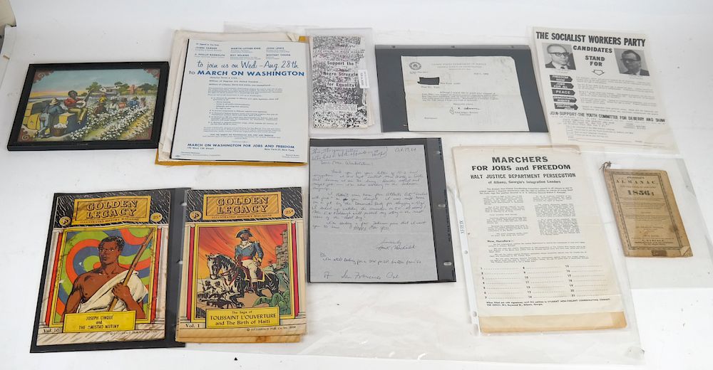 Appraisal: African-American Collection Memorabilia Assorted Group includes political pamphlet of Socialist