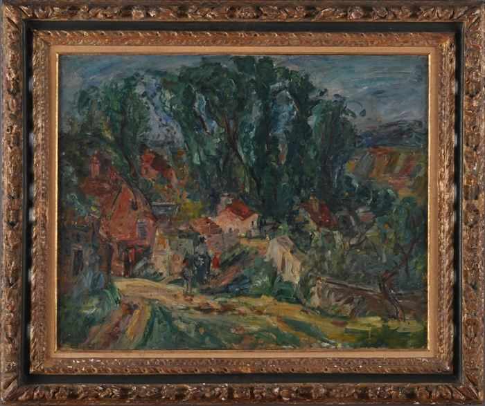 Appraisal: SCHOOL OF PARIS PAYSAGE Oil on canvas x in bearing