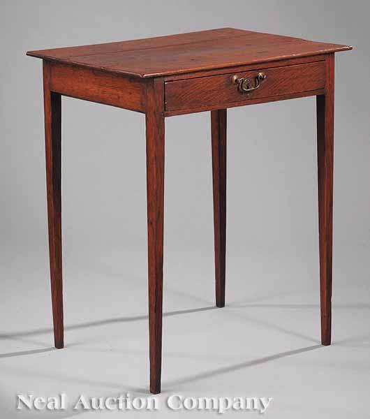 Appraisal: A George III Oak Side Table late th c rectangular