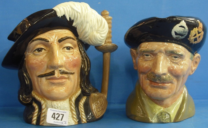 Appraisal: Royal Doulton Large Character Jugs Athos D And Monty D