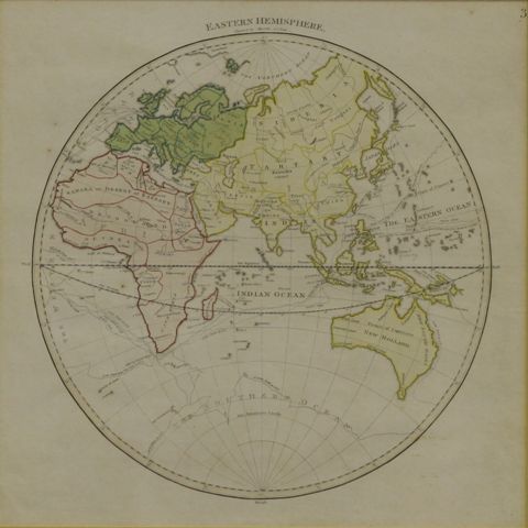 Appraisal: EASTERN HEMISPHERE Hand-coloured engraved map by S J Neele Showing