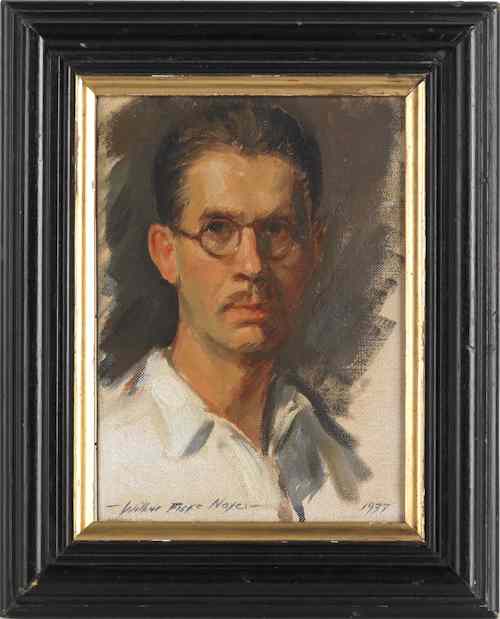 Appraisal: Wilber Fiske Noyes American - oil on canvas portrait of