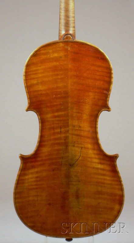 Appraisal: German Violin c unlabeled length of two-piece back in mm