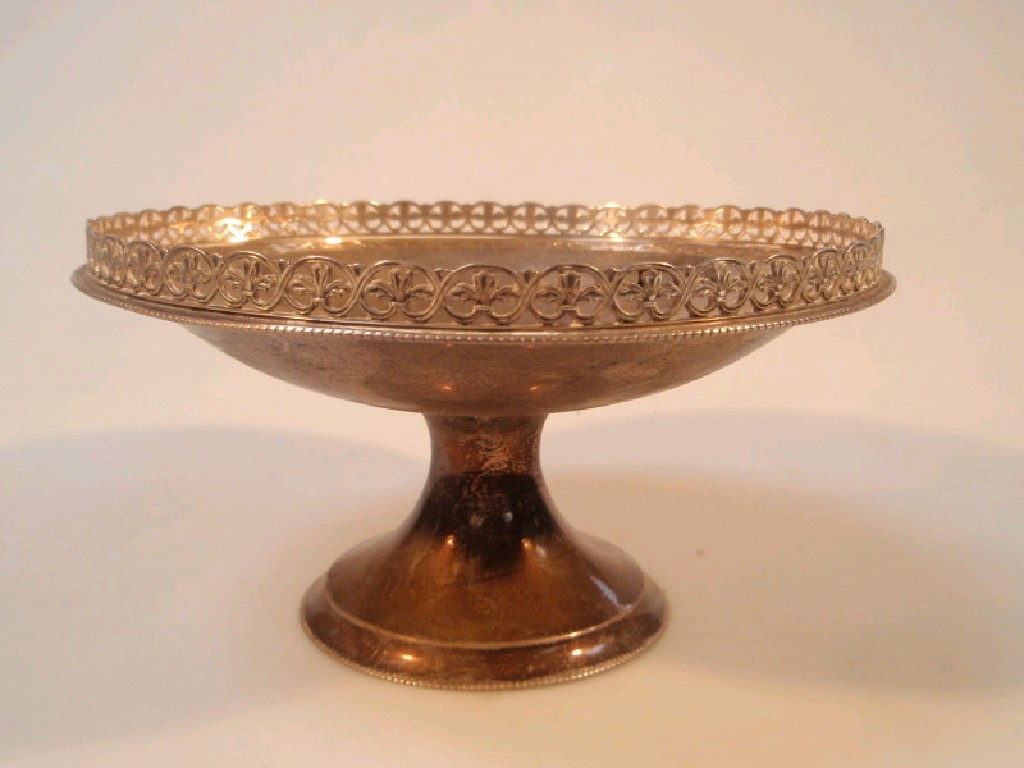 Appraisal: A George V Silver fruit stand London cm diameter