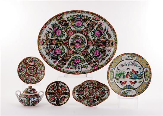 Appraisal: Chinese Export Rose Medallion dishes late th early th century