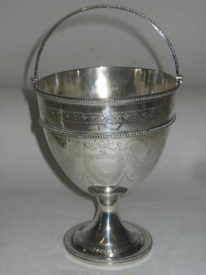 Appraisal: A GEORGE III SUGAR BASKET William Abdy London of ovoid