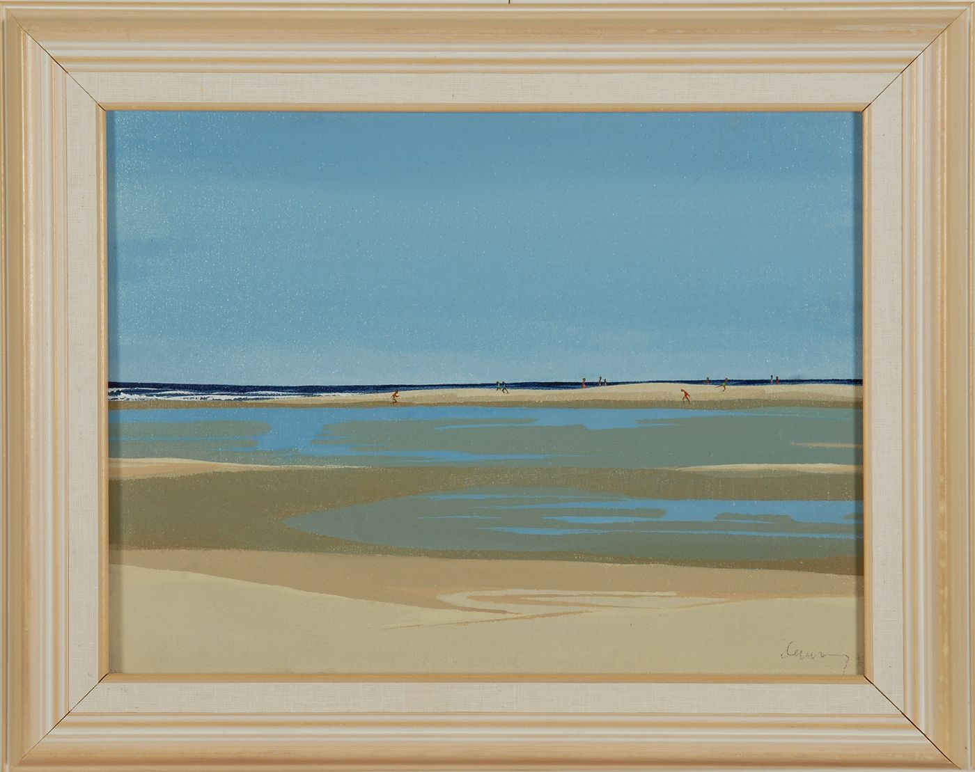 Appraisal: PHYLLIS DEMONGCape Cod Vermont ContemporaryBeachcombers at the Inlet Signed lower