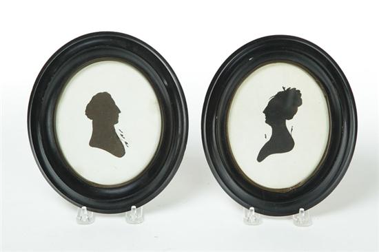 Appraisal: PAIR OF SILHOUETTES Philadelphia or Baltimore st half- th century