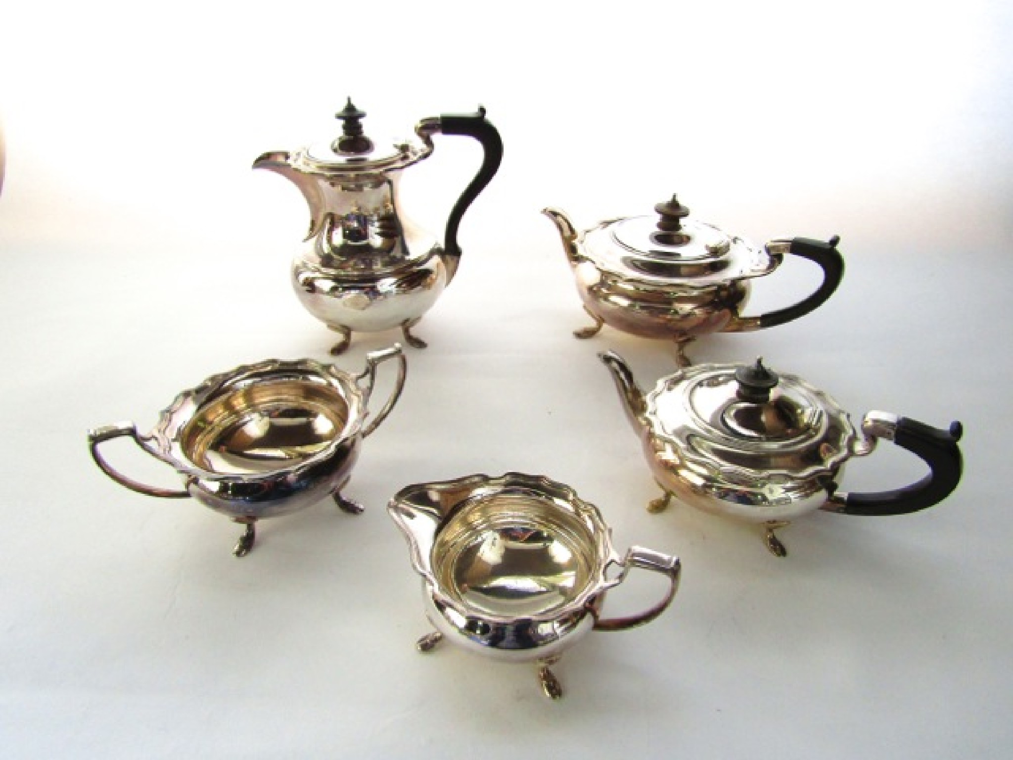 Appraisal: A silver plated Elkington Co tea set comprising hot water