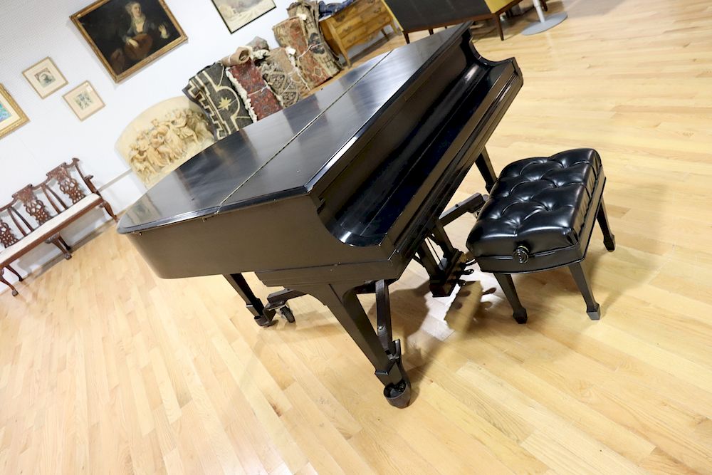 Appraisal: Steinway And Sons Ebonised Model M Serial With Bench x