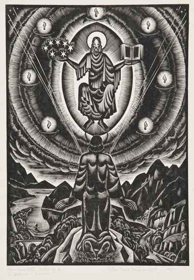 Appraisal: John Buckland-Wright - Apocalypse wood-engraving signed and titled in pencil