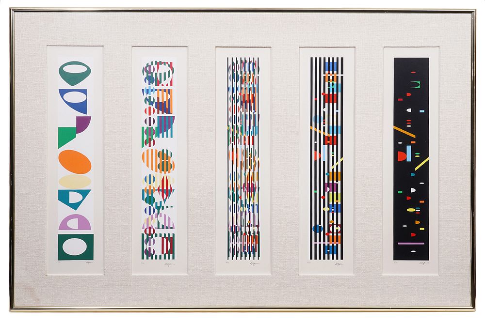 Appraisal: Set of Yaacov Agam Lithographs Yaacov Agam Israel - Set