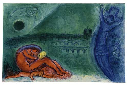 Appraisal: MARC CHAGALL Quai de la Tournelle Color lithograph x mm