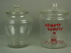 Appraisal: BISCUIT JARS - TWO CLEAR HUMPTY DUMPTY GLASS BISCUIT JARS