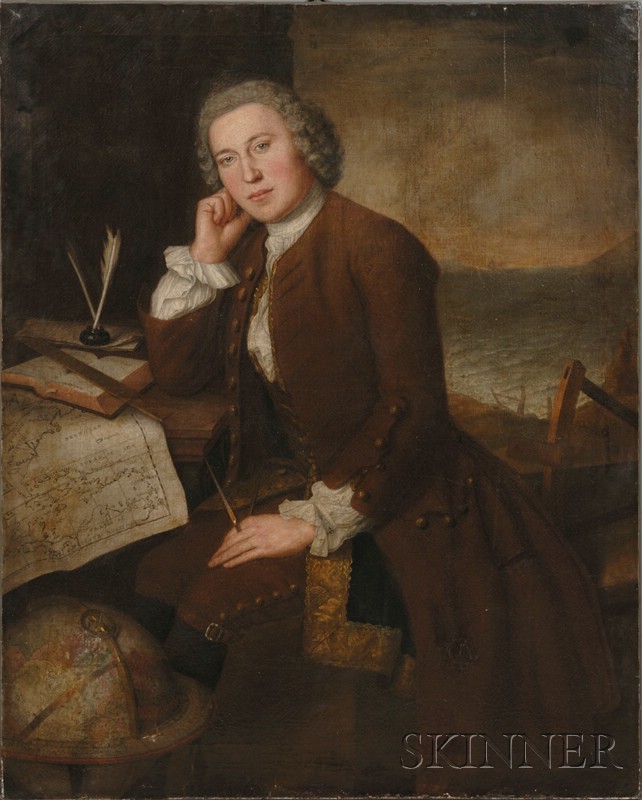 Appraisal: American Anglo School th Century Portrait of a Mariner with