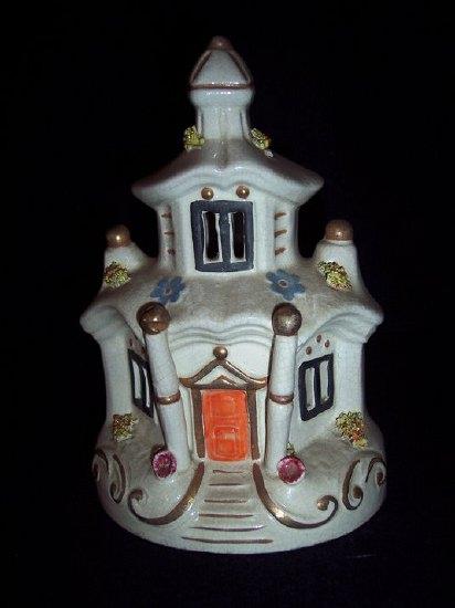 Appraisal: A Staffordshire pastille burner a cottage with pillar to each